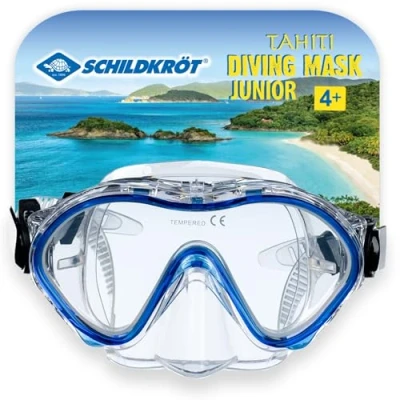 Abbildung von Schildkröt Kinder Tauchbrille Tahiti, Junior Tauchmaske, Schwimmbrille, hochwertiges Silikon, Sicherheitsglas, verstellbar, für kleine Kinderköpfe, 940042