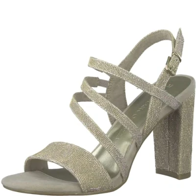Abbildung von MARCO TOZZI Damen Sandalen mit Absatz Verstellbarem Riemen Vegan, Gold (Dune Metallic), 40 EU