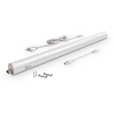 Abbildung von B.K.Licht LED Leiste mit Ein Ausschalter, neutralweiße Lichtfarbe, erweiterbar, Unterbauleuchte Küche, Lichtleiste Schrankbeleuchtung, Küchenlampe, Beleuchtung, 87,3x2,2x3 cm, Weiß