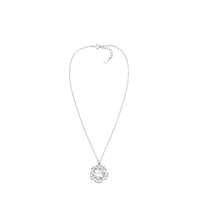 Abbildung von Sofia Milani Damen Halskette 925 Silber mit Zirkonia Steinen Blumen Ornamenten Anhänger N0644