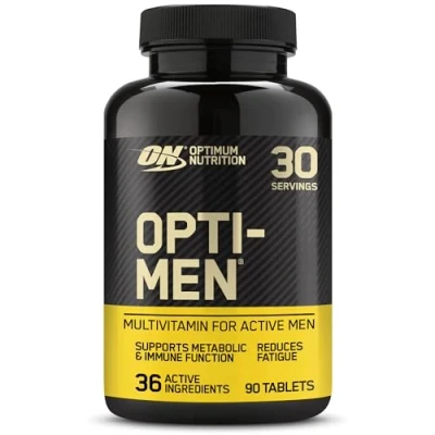 Abbildung von Optimum Nutrition Opti Men Multivitamin Nahrungsergänzungsmittel für Männer mit Vitamin D, C, B6 und Aminosäuren, geschmacksneutral, 30 Portionen, 90 Kapseln