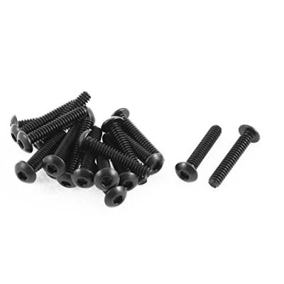 Abbildung von sourcingmap® 20stk 3/16&quot; 24x1&quot; 10.9 Legierter Stahl Rundkopf Sechskant Schrauben Bolzen de