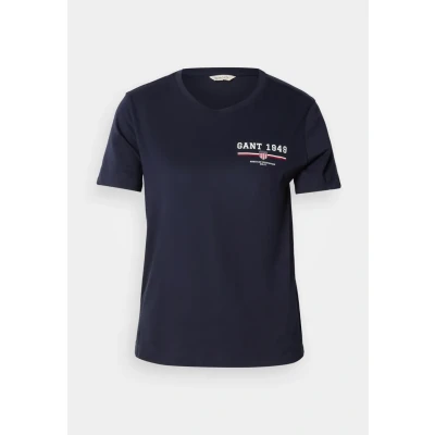 Abbildung von GANT Graphic Tshirt basic, Damen, Größe: XS, Evening blue