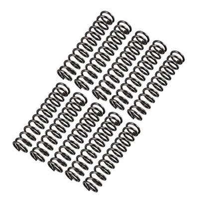 Abbildung von sourcing map 10Stk. Druckfeder Druckfedern Spiralfeder Stahlfeder Federstahl Feder 1,2mm Drahtdmr. 9mm Außendmr. 45mm freie Länge schwarz