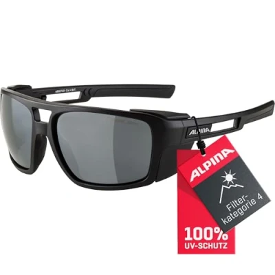 Abbildung von ALPINA SKYWALSH Wasserabweisende und Beschlagfreie Sport &amp; Fahrradbrille Mit 100% UV Schutz Für Erwachsene, black matt