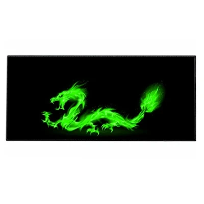 Abbildung von Silent Monsters Mauspad XXL 900 x 400 mm großes Mousepad Feuer Drache Vernähter Rand rutschfest für Gaming Büro Office Homeoffice Tastatur 90 40 cm groß Mouse Pad Mat alle Maus Arten