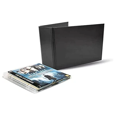 Abbildung von 3L Blu Ray Aufbewahrung Kombipack mit 50 BluRay Hüllen &amp; 2 Ringordner Praktisch für Ordner/Sammelmappe 10265