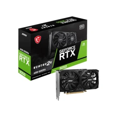 Abbildung von MSI GeForce RTX 3050 Ventus 2X 6G OC 6GB GDDR6 Speicher, 96 bit, 14 Gbps