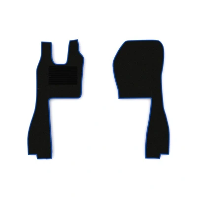 Abbildung von F CORE VELOUR MT31 BLUE Fußmattensatz Textil vorne 2 hellblau Maßgefertigt