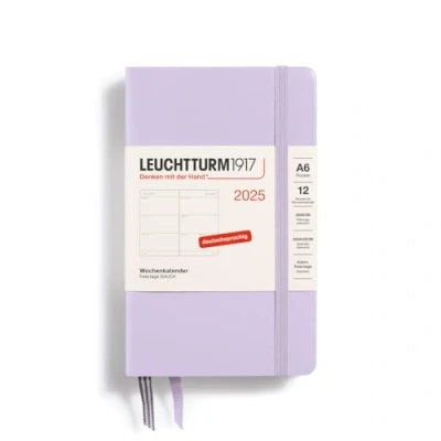 Abbildung von LEUCHTTURM1917 370550 Wochenkalender 2025, Pocket A6 Hardcover 12 Monats Planer, 80 g, liniert Lilac