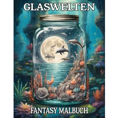 Abbildung von Glaswelten Fantasy Malbuch: Ausmalbuch für kreative Erwachsene und Jugendliche mit 50 fantasievollen Motiven im Glas Stressabbau Achtsamkeit