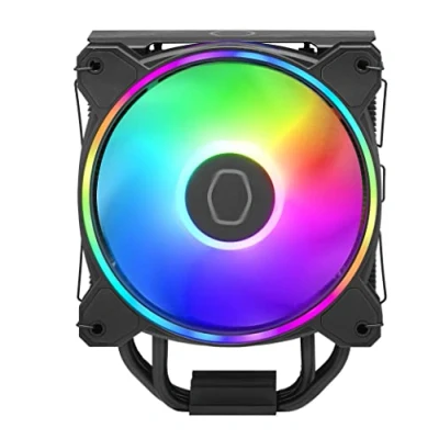 Abbildung von Cooler Master Hyper 212 Halo CPU Luftkühler reinweißes Aluminium Finish, 4 kontinuierliche Direktkontakt Heatpipes mit Lamellen, MF120 Halo2 ARGB Lüfter, LGA1700 &amp; AM5 Kühler, Erkennung weiß