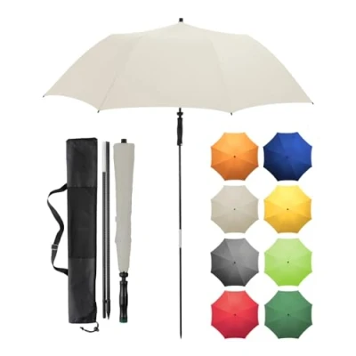 Abbildung von FARE Reise Sonnenschirm Travelmate Camper UV Schutz 50+ für Koffer Flugzeug Camping Balkon Strand Garten (Creme)