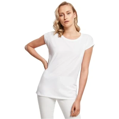 Abbildung von Build Your Brand Damen Ladies Extended Shoulder Tee T Shirt, Weiß, M EU