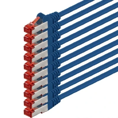 Abbildung von 1aTTack.de 10x 2m Cat 6 Netzwerk Kabel Patch Cat6 RJ45 SFTP Blau