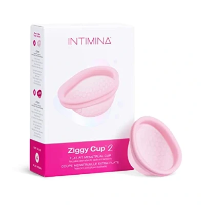 Abbildung von Intimina Ziggy Cup 2 Extradünne, Wiederverwendbare Menstruationsscheibe mit Flacher Passform, (Größe A)