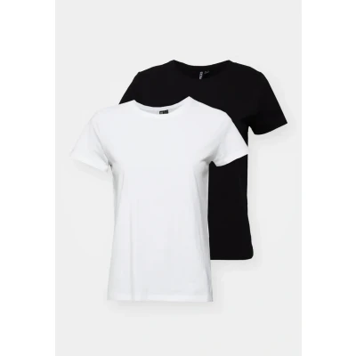Abbildung von Pieces Pcamira TEE 2 PACK Tshirt basic, Damen, Größe: XS, White/black