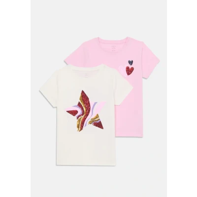 Abbildung von Name it Nkfkassia 2 PACK Tshirt print für Kinder, Größe: 122/128, Coconut milk/pirotte