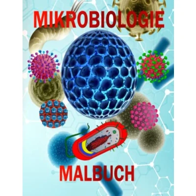 Abbildung von Mikrobiologie Malbuch: Färbung Für Das Studium Von Bakterien, Viren Und Mikrobiologischen Organismen, Die Zukünftigen Ärzte Krankenschwestern