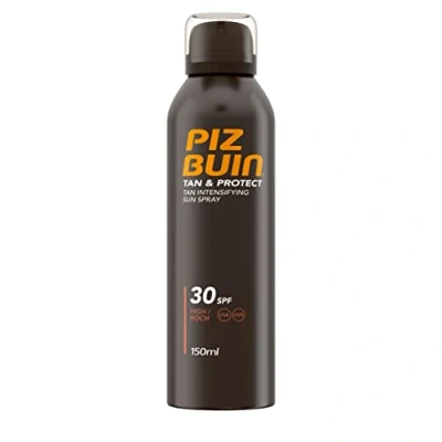 Abbildung von Piz Buin Tan &amp; Protect, Sonnenschutz Spray mit Bräunungsbeschleuniger, LSF 30, wasserfest und schnell einziehend, 150ml