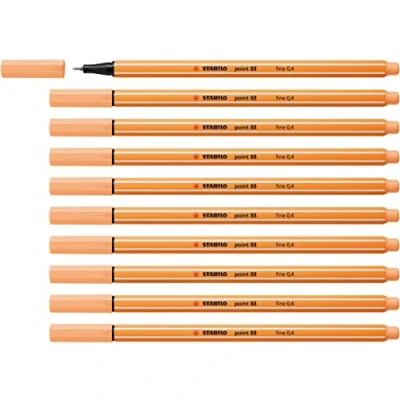 Abbildung von STABILO Fineliner point 88 10er Pack hellorange