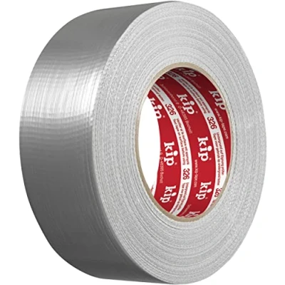 Abbildung von Kip Steinband 326 48 Wasserabweisendes Gewebeband aus PE für Putz und Stein Starkes Panzertape Abdeckarbeiten silber 48mmx50m