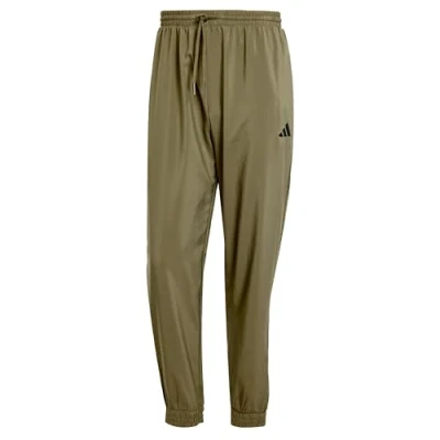Abbildung von adidas Herren Essentials SMALL Logo Stanford Pant Elasticated, Olive Strata/Black, XL