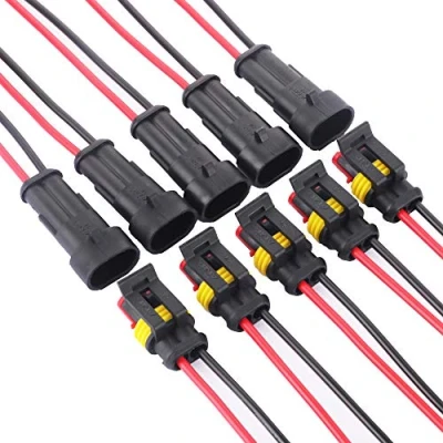 Abbildung von GTIWUNG 5 Set 2 Polig Kabel Steckverbinder Stecker, Auto Wasserdicht Elektrische Anschluss Stecker mit Draht, Verbindungsstecker für KFZ/LKW/Auto/Roller/Motorrad