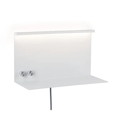 Abbildung von Paulmann 96772 LED Wandleuchte Jarina USB C 4,5 / 1x1,6W 540lm 200lm dimmbar 350x170mm Weiß matt Metall 3000K