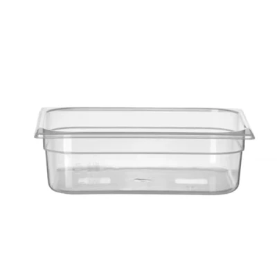 Abbildung von HENDI Gastronormbehälter, Temperaturbeständig von 40 bis 80C, Skalierung, Geruchs und geschmackneutral, 5L, Polypropylen, GN 1/2,100mm, Transparent