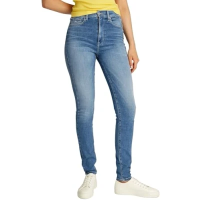 Abbildung von Tommy Jeans Sylvia Faded Slim Fit, Damen, Größe: 30x34, Denim medium