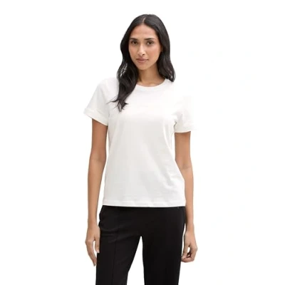 Abbildung von TOM Tailor LOGO Tshirt basic, Damen, Größe: XL, Whisper white