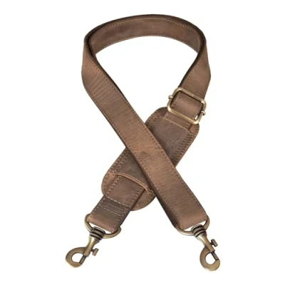 Abbildung von STILORD Taschengurt Leder mit Polster zum Wechseln Schultergurt für Taschen Trageriemen Handtaschengurt Umhängetasche Vintage Echtleder, Farbe:mittel braun