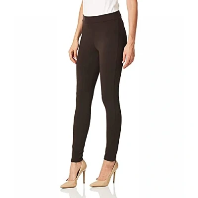 Abbildung von HUE Damen Verdunklungs Leggings aus Baumwolle mit breitem Bund, Sortiert Strumpfwaren, Schwarz, XL