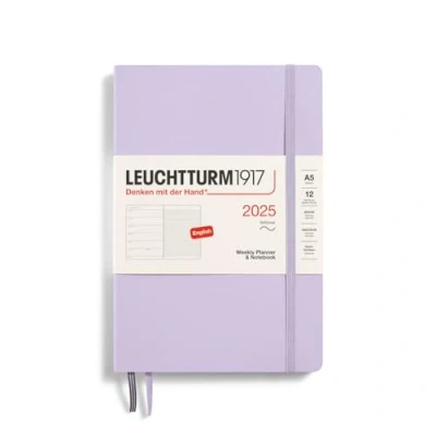 Abbildung von LEUCHTTURM1917 370748 Wochenkalender &amp; Notizbuch 2025, Medium A5 Softcover 12 Monats Planer, liniert Lilac, Englisch