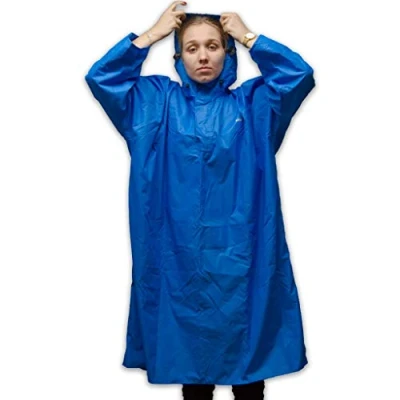 Abbildung von LOWLAND OUTDOOR Regenponcho Wasserdicht (7000mm Wassersäule), Blau, M