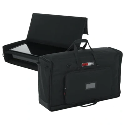 Abbildung von Gator Cases gepolsterte Nylon Transporttasche für den Transport von (2) LCD Bildschirmen, Monitoren und Fernsehern zwischen 27&quot; 32&quot;; (G Tote MDX2), Schwarz