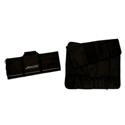 Abbildung von Arcos Messer Roll Bag Rolltasche zu 12 Stück 100% Polyester 730 x 510 mm Farbe Schwarz (Messer Nicht ENTHALTEN)