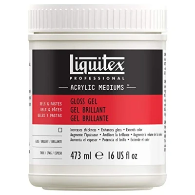 Abbildung von Liquitex 5716 Professional Glanz Gel Medium für Acrylfarben, erhöht von Acryl Farbbrillianz, den und die Transparenz 473ml Topf, Transparent