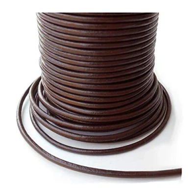 Abbildung von AURORIS 10m Rolle Lederband rund Ø 2mm braun