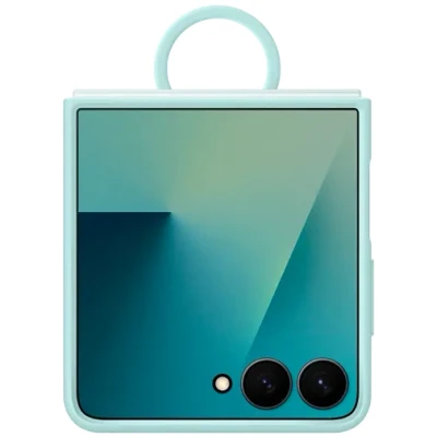 Abbildung von Samsung Galaxy Z Flip 7 Hülle Silikon Original Backcover/Soft Case Handyhülle Mintgrün