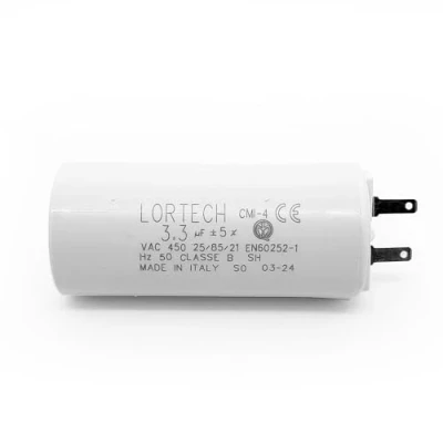 Abbildung von LORTECH Kondensator 3,3µF für Rollladen oder Jalousie Motor Antrieb 8Nm bis 10Nm Made in Italy