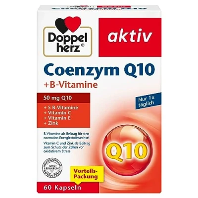 Abbildung von Doppelherz Coenzym Q10 + B Vitamine mit Zink, Vitamin B6, B12 und C als Beitrag zur normalen Funktion des Immunsystems 60 Kapseln