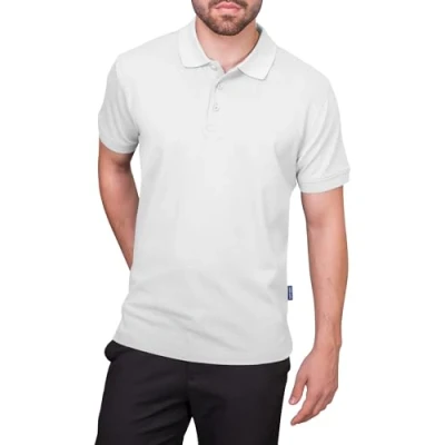 Abbildung von HRM Herren Heavy Polo, weiß, Gr. 2XL I Premium Polo Shirt aus 100% Baumwolle Basic Polohemd bis 60C waschbar Hochwertige &amp; nachhaltige Bekleidung Workwear