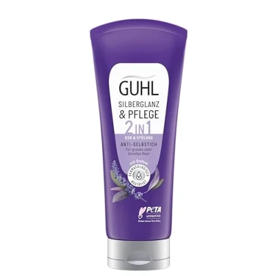Abbildung von Guhl Silberglanz &amp; Pflege Kur Inhalt: 200 ml Haartyp: grau, blond Anti Gelbstich