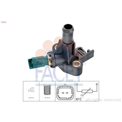 Abbildung von FACET 7.3318 Sensor, Kühlmitteltemperatur Made in Italy OE Equivalent FIAT: Panda II Hatchback