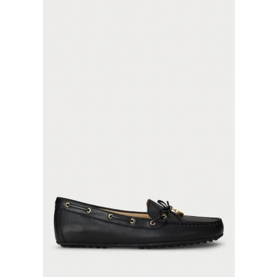 Abbildung von Lauren Ralph Wylie Nappa Leather Driver Slipper, Damen, Größe: 39, Black Leder