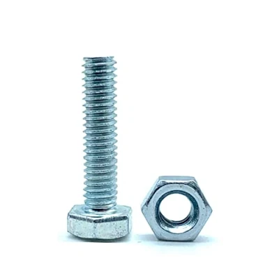 Abbildung von DOJA Barcelona Schrauben mit Muttern 10 Sechskantschrauben M12x60mm aus verzinktem Stahl und Muttern, Gewindeschrauben Bolzen Mutter, Sechskantköpfe