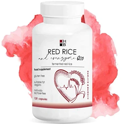 Abbildung von roter Reis und COENZYM Q10 120 Kapseln fermentierter mit VITAMIN Q Italienisches Produkt