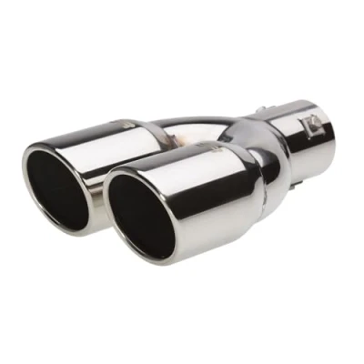 Abbildung von Simoni Racing TRX/18 Auspuffblende 76mm rund, V Form Edelstahl 230mm